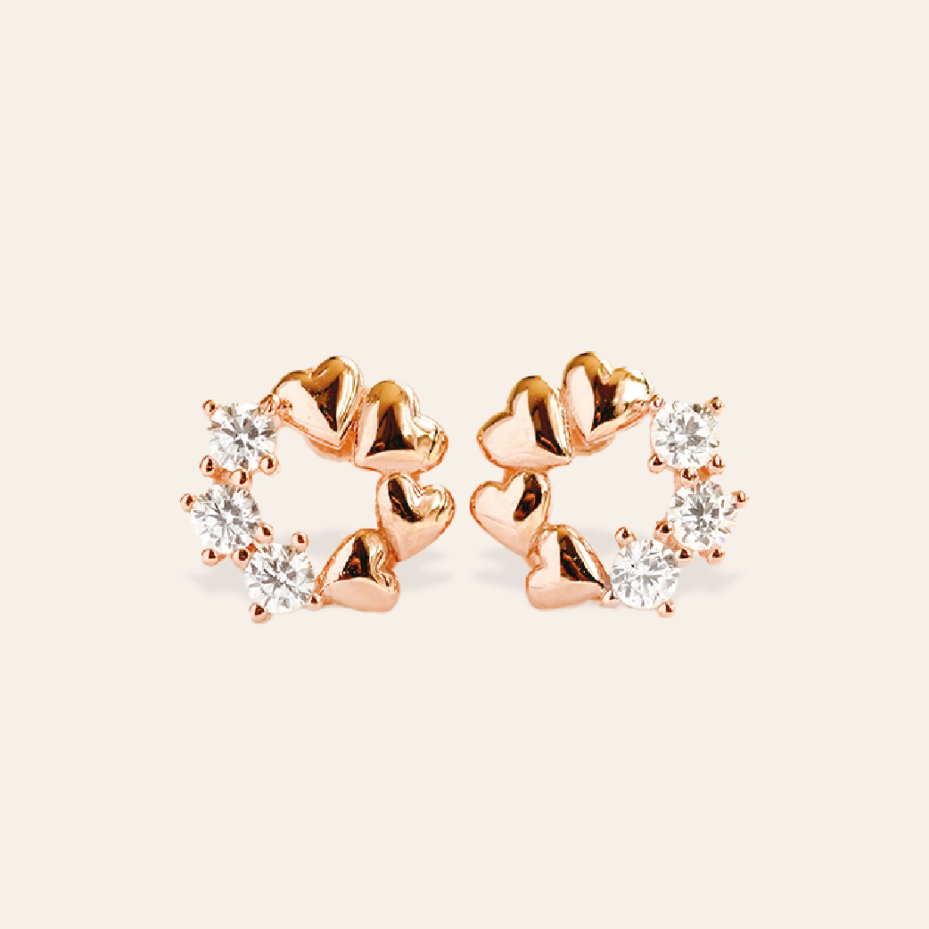 ME649 925 Heart Earrings