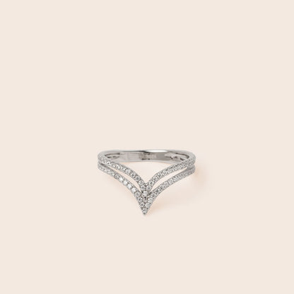 MR1160 925 Silver Chevron Ring