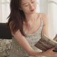 MN211 925 Silver Flutter Dancing Stone Necklace