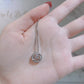 MN050 925 Silver Dancing Stone Necklace