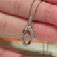 MN215 925 Silver Olea Dancing Stone Necklace