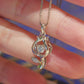 MN216 925 Silver Lale Dancing Stone Necklace