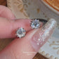 ME413 925 Silver Snowflake Solitaire Stud Earclip